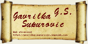 Gavrilka Supurović vizit kartica